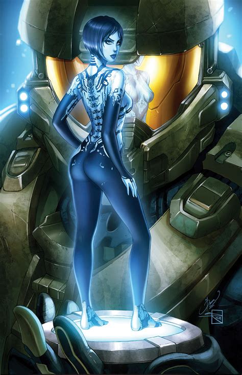 This picture album shows her in erotic action, from fucking aliens to flaunting her big, virtual breasts. . Halo cortana porn
